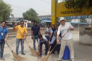 “Cleanliness Drive” at Old Faridabad Railway Station, Faridabad, Haryana