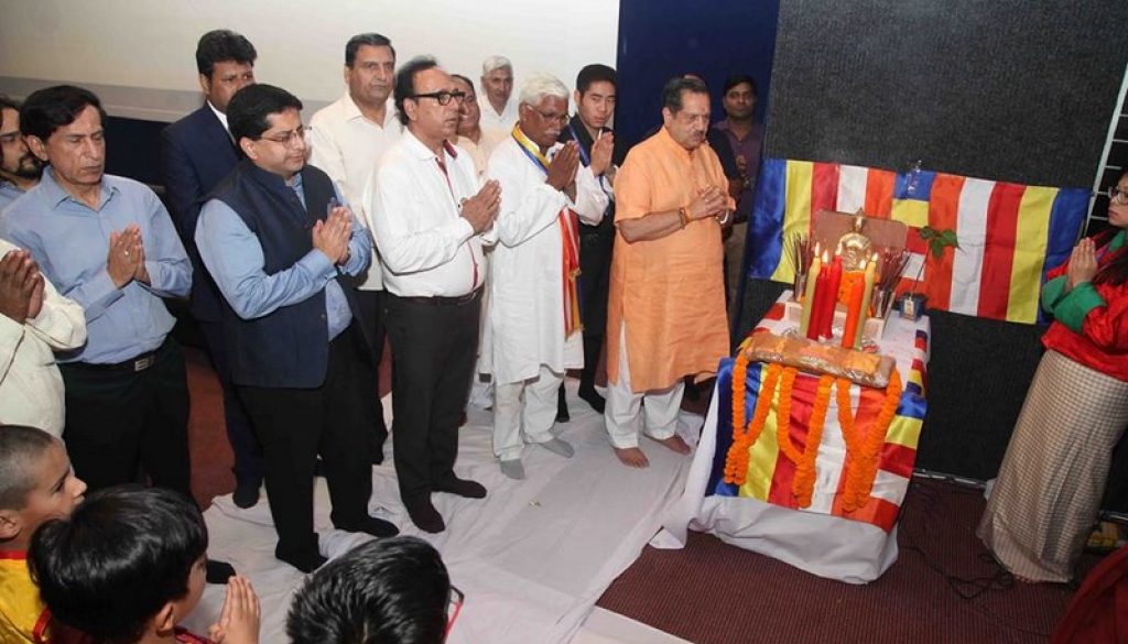 TathagatBuddha Chivar Daan Puja ceremony and Third Tathagat Buddha Darshan Yatra Bodhgaya held at ManavRachna International University