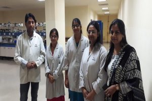 Three MRU students undergoing Summer training at Shreya Life Sciences Pvt. Ltd