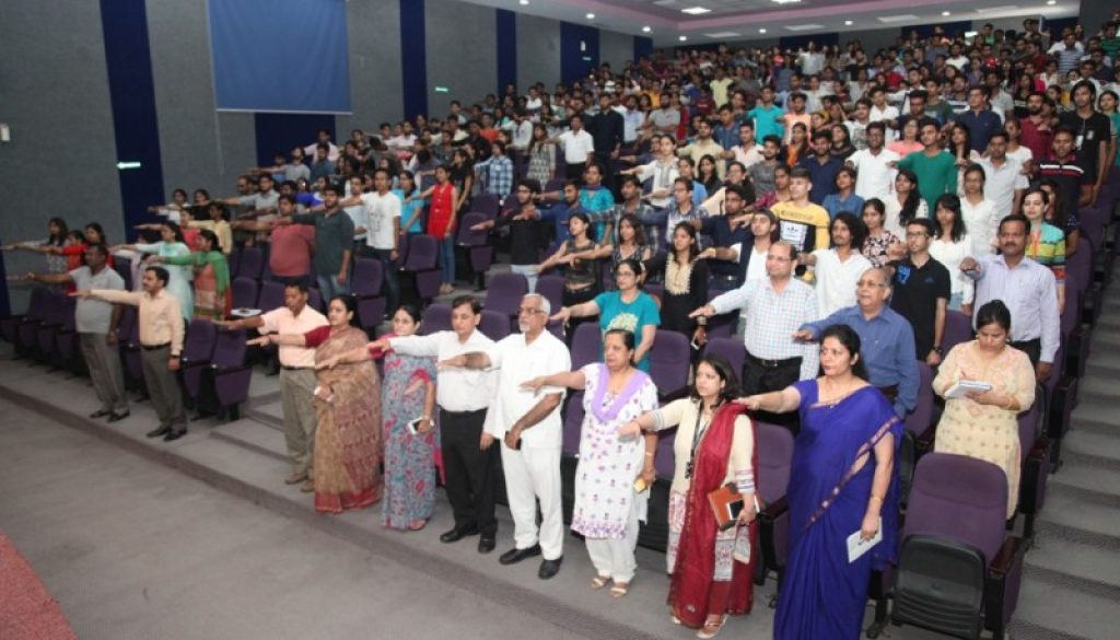 Students undertake 'National Integration Pledge' at anti-ragging seminar (11)