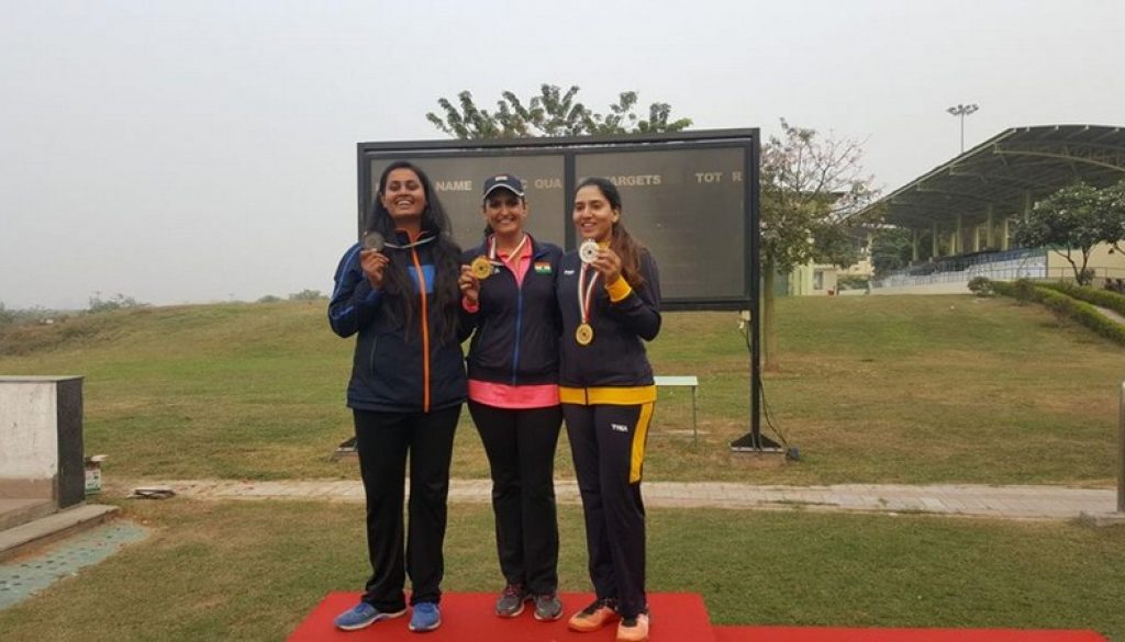 Manav Rachna’s Alumni and Students take away the top three titles at the Women Trap event in the ongoing 61st National Shooting Championship (2)