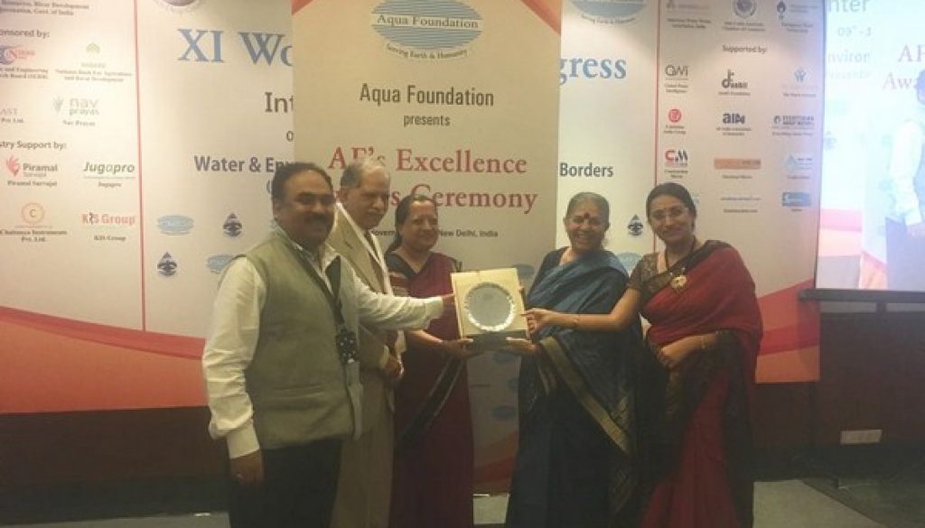 Manav Rachna’s Centre for Advanced Water Technology & Management bestowed with the prestigious ‘Aqua Excellence Award’