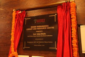 ‘Swami Vivekananda Library and Resource Centre’ inaugurated at Manav Rachna University