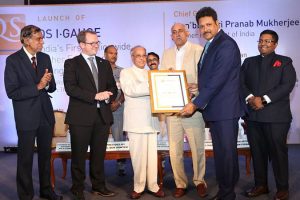 QS I-GAUGE Gold Rating’ by Sh. Pranab Mukherjee, Former President of India