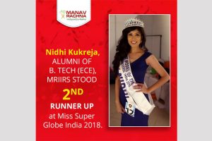 Alumni Achievement: 2nd runner-up at Miss Super Globe India 2018