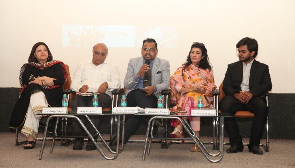 From Left- Ms. Shailja Naqvi, Brigadier (Retd.) Satindra Nath Setia, Mr. Nitesh Shankar, Ms. Karishma Mantri and Mr. Prashant Bhatia