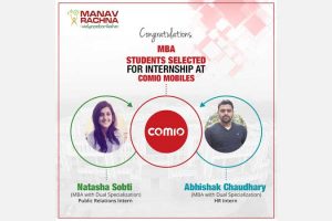 MBA students bagged internships at Comio Mobiles