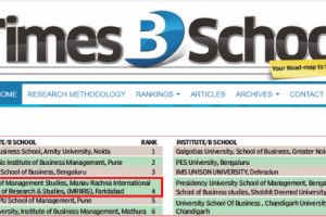 Times B-School Survey 2019 Rankings