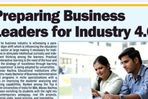 Preparing Business Leaders for Industry 4.0 published in Times of India on June 17, 2019