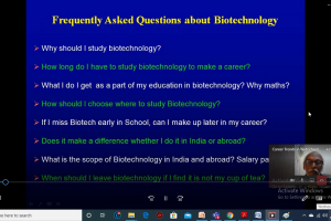 Webinar on Career Trends in Biotechnology