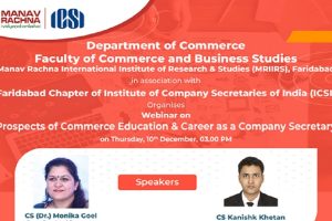 Webinar on Prospects of Commerce Education and Career as a Company Secretary