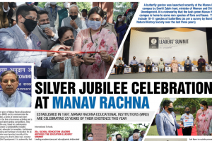 Print Coverage: Smt. Smriti Irani presides over the silver jubilee celebrations of Manav Rachna