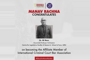 Dr. SK Bose selected as the “Affiliate Member of International Criminal Court Bar Association”