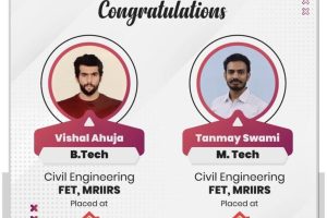 Placement Highlight of Mr.Vishal Ahuja and Mr.Tanmay Swami